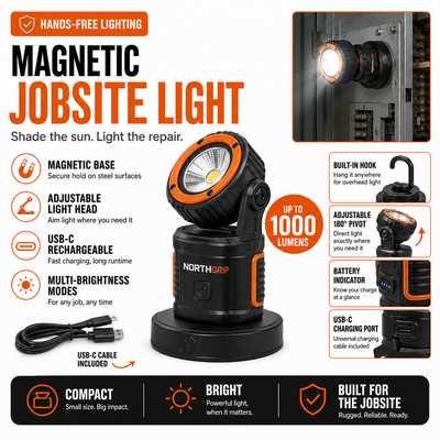 Magnetic Job Light 10,000 Lumens 48 Hour Battery Life